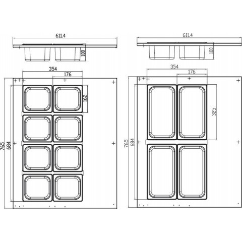Хладилник за салати MAXIMA 67L