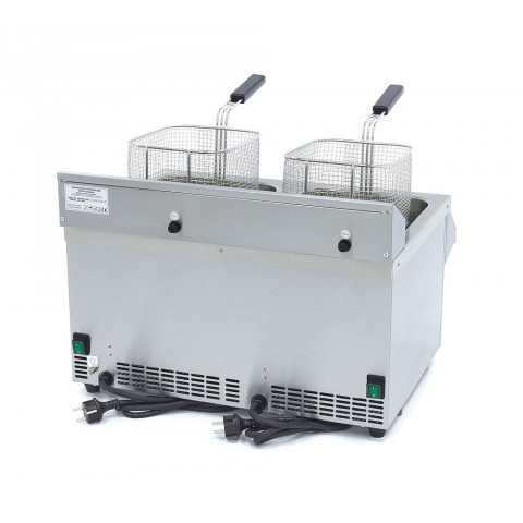 Индукционен фритюрник MAXIMA 2x8л с кран за източване